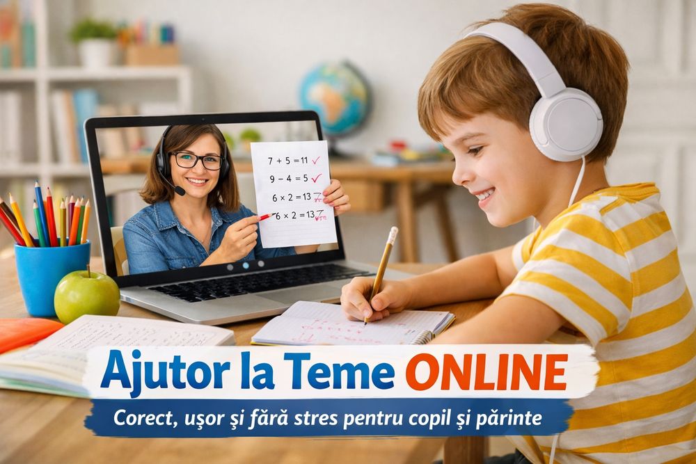 Ajutor teme clasele I–IV | Fără stres pentru copil și părinte