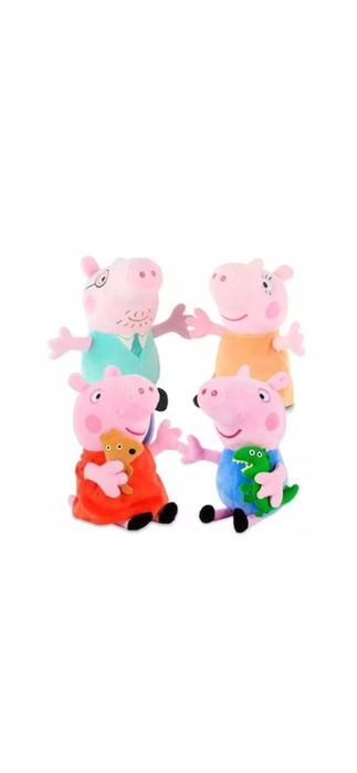Set 4 plusuri - Familia vesela Peppa 23 cm