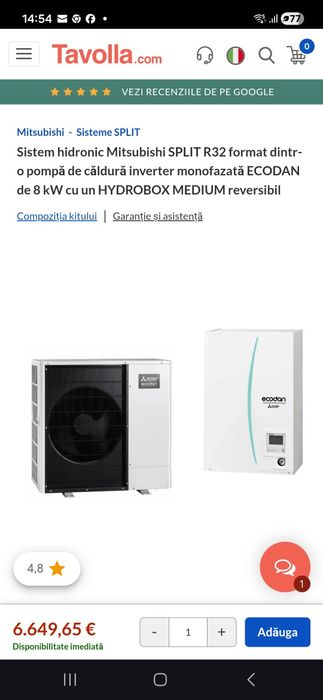 Pompa de caldura Mitsubishi Electric : PUŻ-WM85VAA