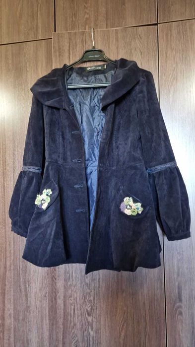 кожаный плащ р. 48-50