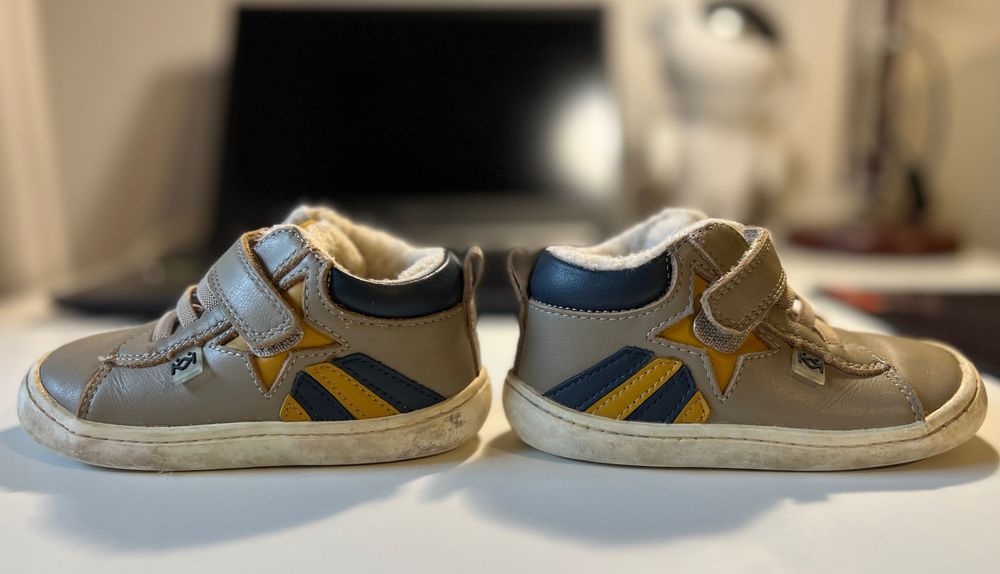 Боси кожени боти „Колев и Колев“ с вълна, 24 размер