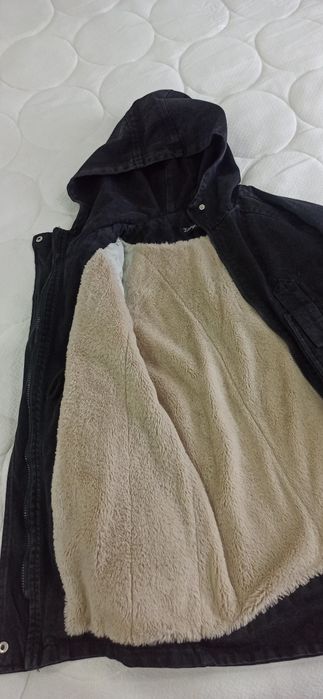 Парка джинсовая ,теплая