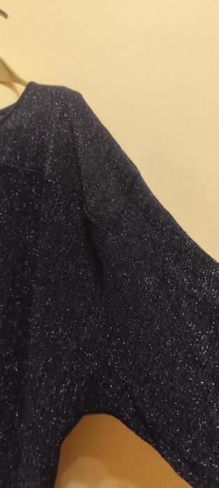 Блуза с вплетена нишка от ламе