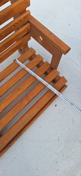 Дървена градинска люлка