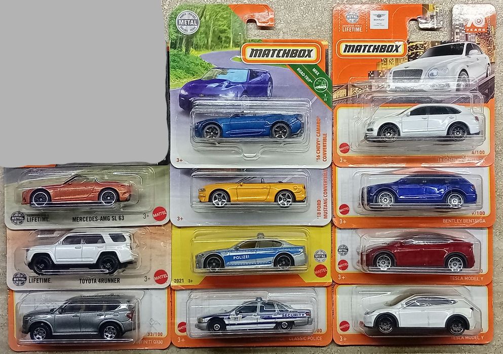 Метални нови колички Мачбокс/Matchbox 1:64