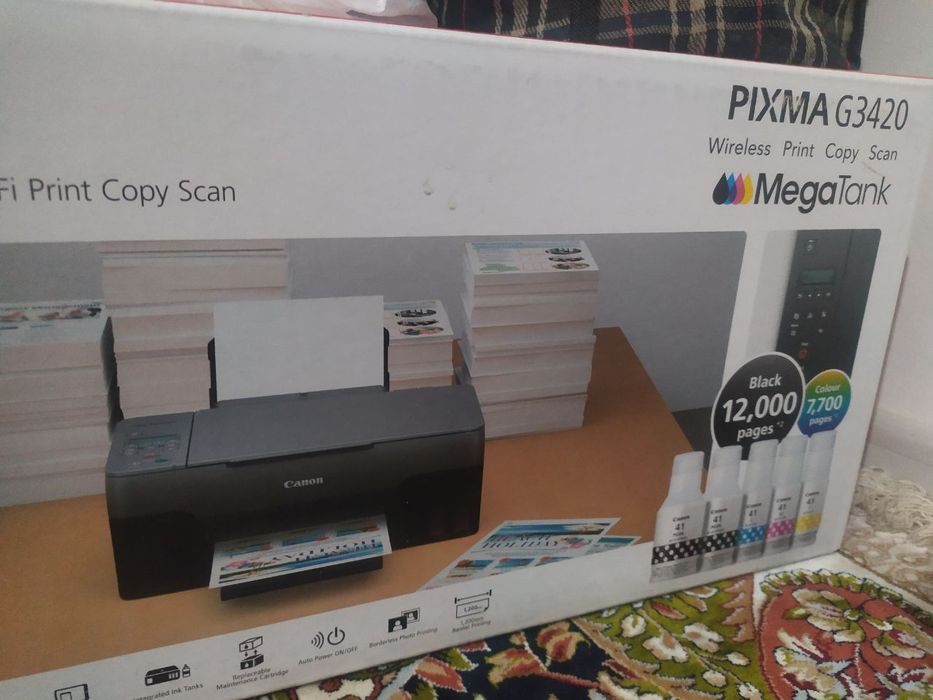 Yangi rangli printer PIXMA G34200 sotiladi 3 yil kafolati bor