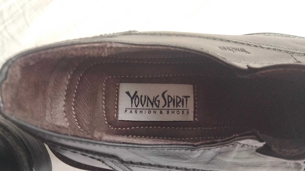 Обувки "Young Spirit" естествена кожа, нови, елегантни, черни