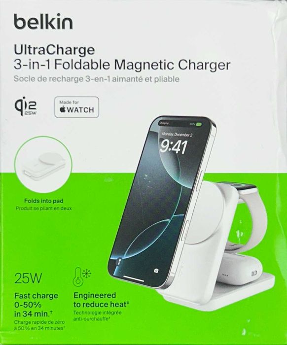 Incarcator Belkin 3-in-1 Foldable Magnetic Charger [#18092#]