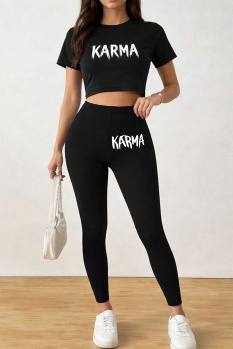 M Karma спортен комплект блуза + клин, летен спортен екип