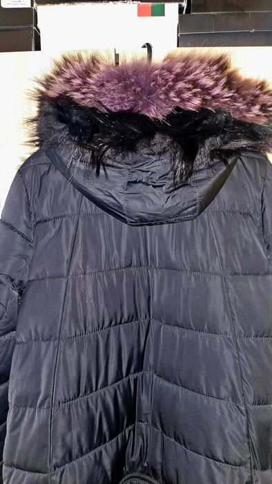 Естествен косъм дълго яке голям размер