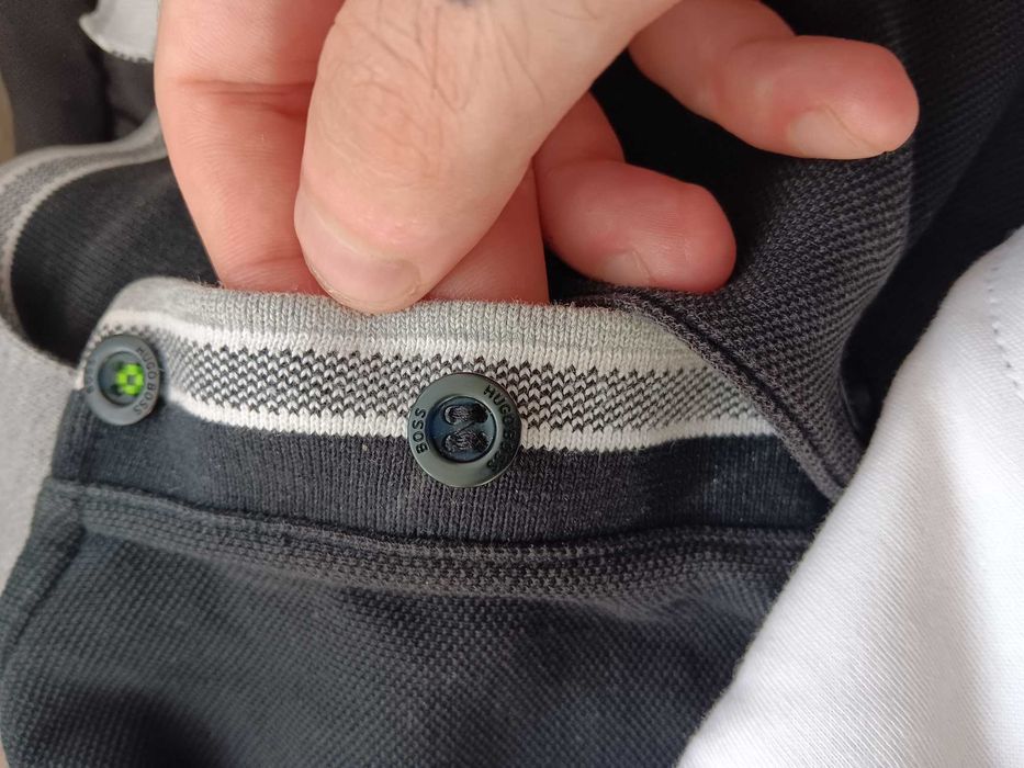 Тениска със яка HUGO BOSS