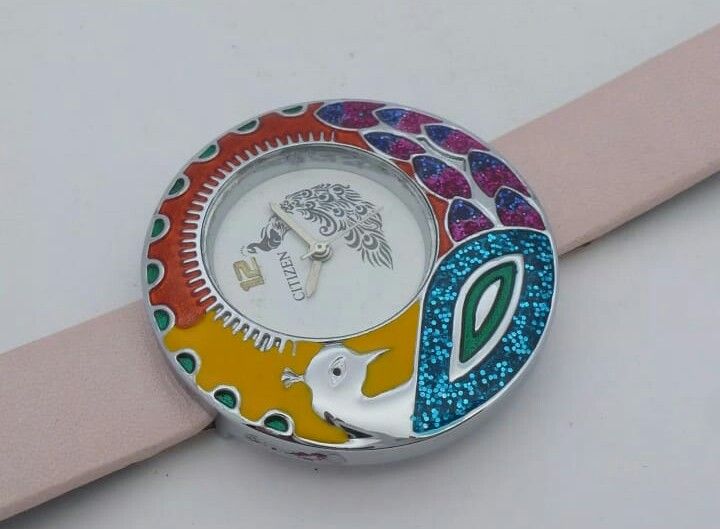 Ceas de dama Citizen cu paun, deosebit, unicat, made in Japonia