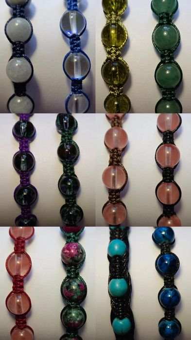 Ръчно изработени гривни от естествени камъни