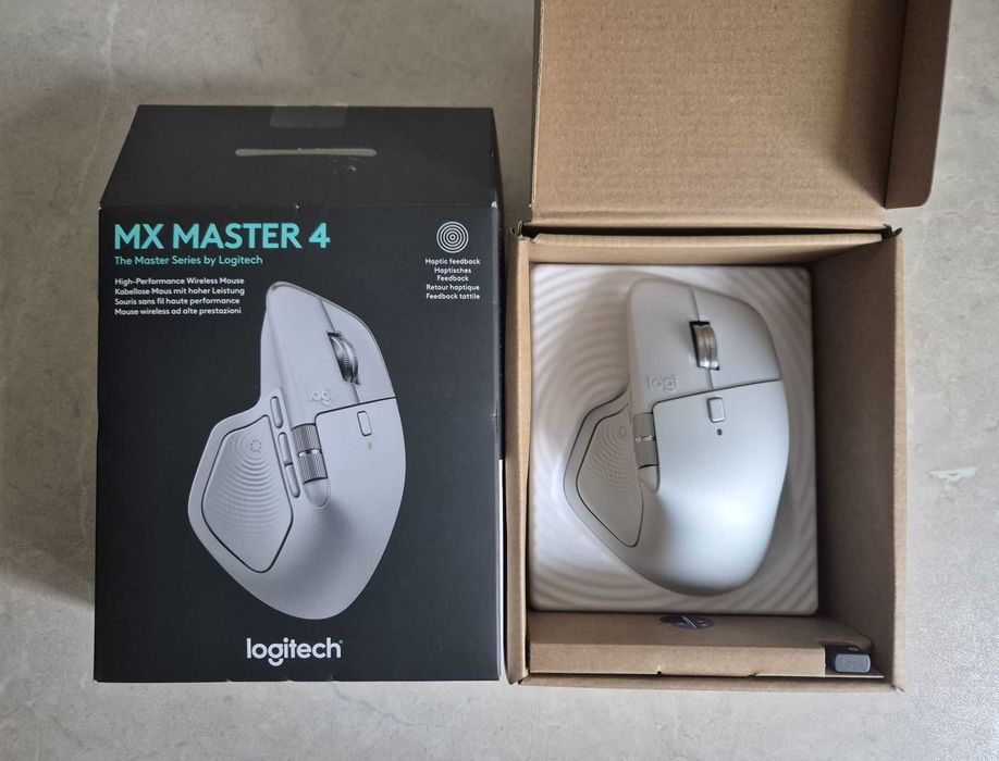 Mouse wireless/wired - Logitech MX Master 4 Pale Gray - gri - cu garantie Altex 2028