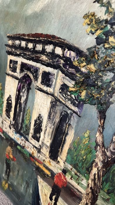 Tablou pictură stil impresionist – Arc de Triumf, Paris (50x30 cm)