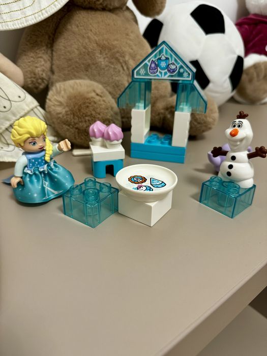 Lego duplo copii elsa, caluti, elefanti