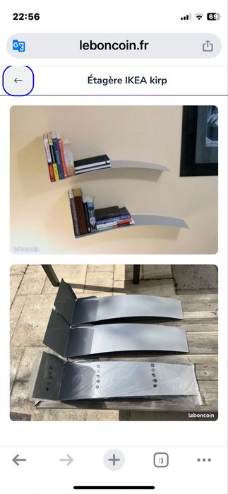 Raft metalic Ikea pentru CD, DVD-uri sau carti mici
