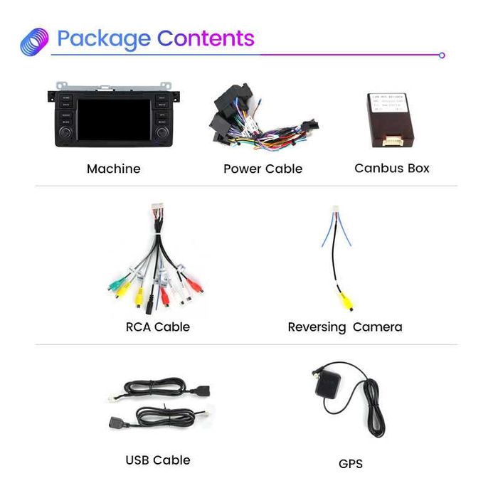 Navigatie BMW E46 Android 14 Carplay Youtube Waze 1/8 GB + CAMERA