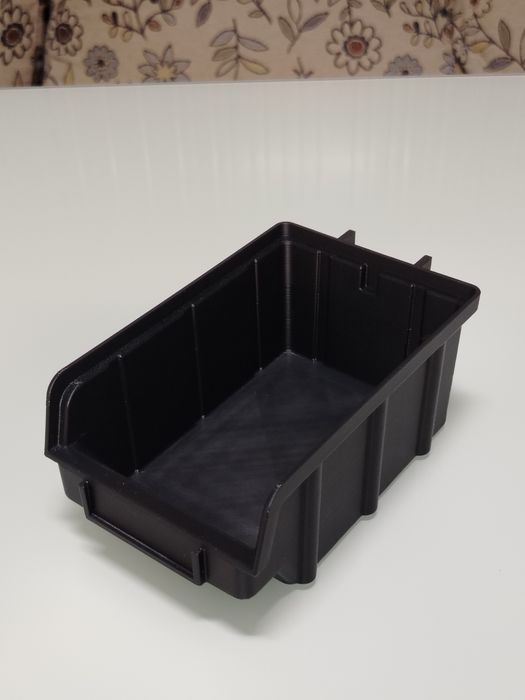 Модулен органайзер / контейнер – черен мат (3D принт) (за SKADIS wall)