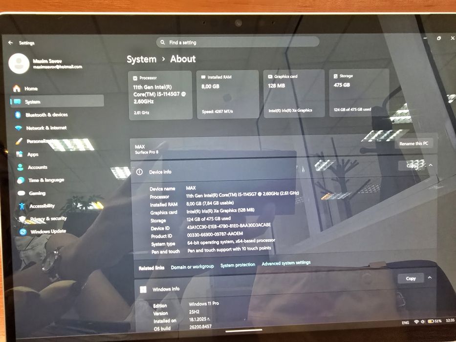 Таблет Microsoft Surface Pro 8 + Писалка Slim Pen 2