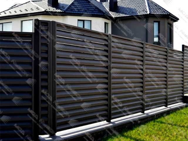 Забор жалюзи горизонтальный