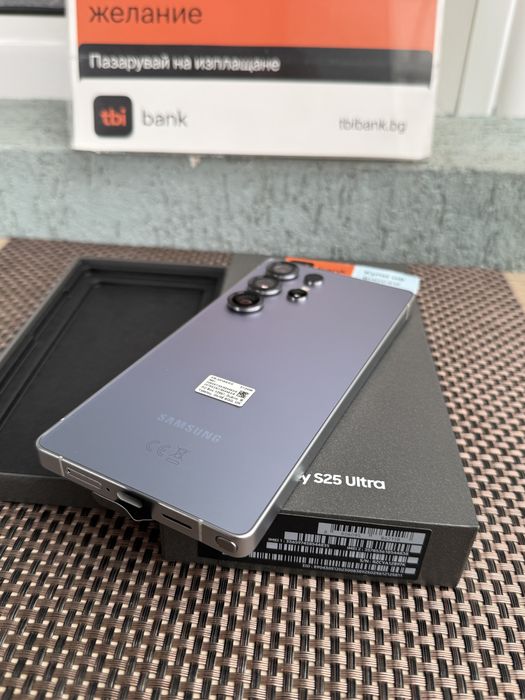 НОВ! 512gb! SAMSUNG S25 ULTRA Лизинг от 72лв/м  ГАРАНЦИЯ silverblue