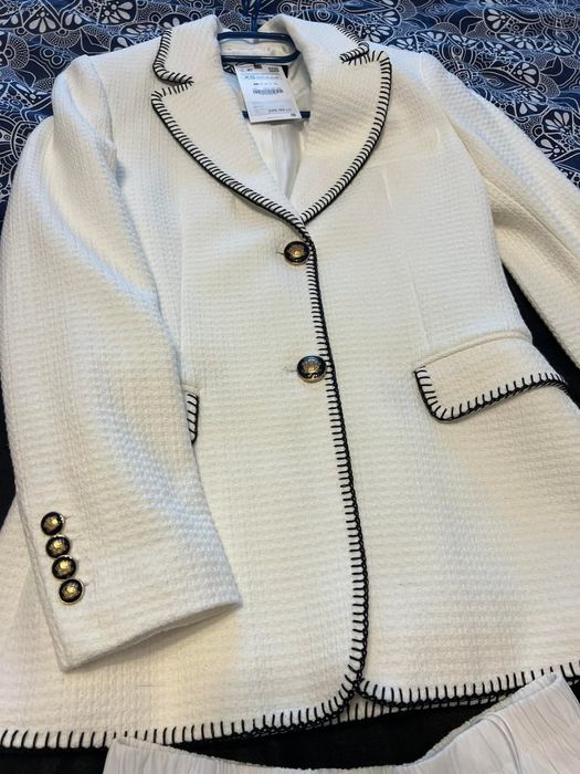 Sacou Zara alb superb