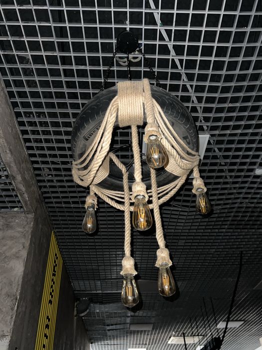 Декоративные люстры в стиле лофт