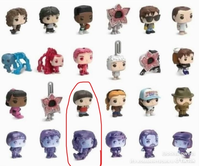 Фигурки осд. Демогоргон Майк Хоппер Стив и Робин