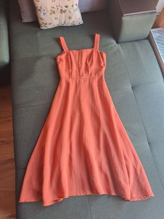 Рокля лен,рокля Massimo dutti XS/S