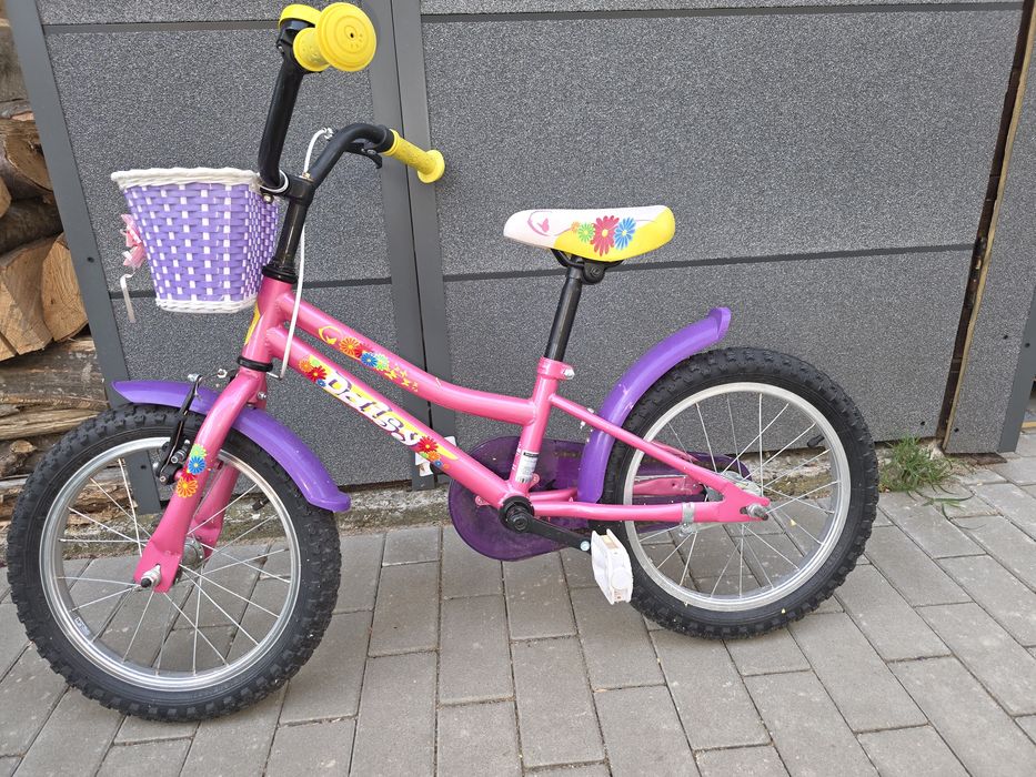 Bicicleta Dhs 14, roz, cu cos