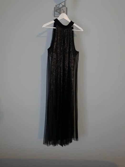 Rochie de seara/ revelion - Uterqe neagră/auriu, plisse