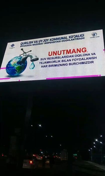 Led ekran va bilbordlarda reklama