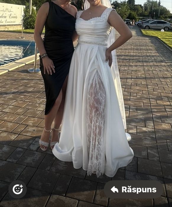 Rochie mireasa, marimea 44 corset in spate