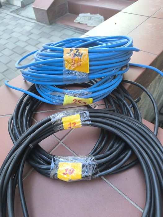 Кабель синий  и черный 16 мм2