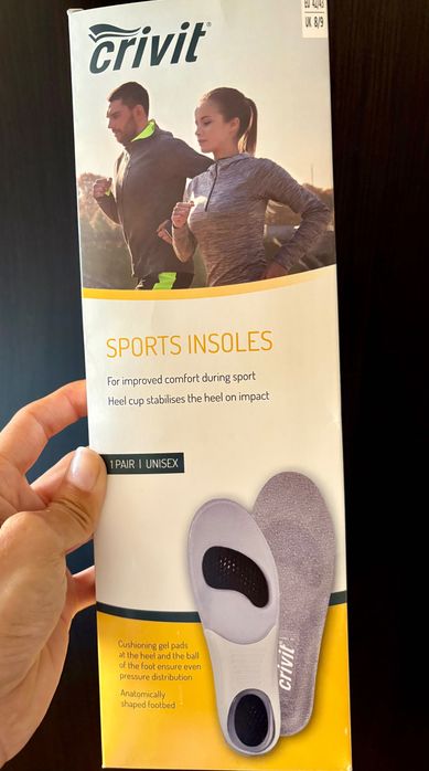 Crivit Running Unisex – 1 pereche de tălpici/branțuri cu amortizare Gel Pad