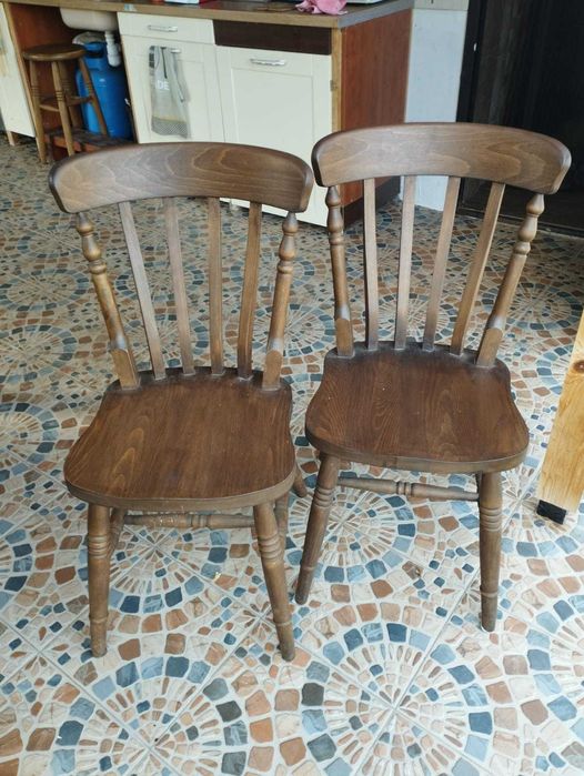 Столове от масивен дъб, 6 бр.