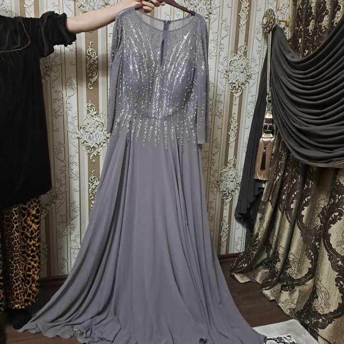 Нежное вечернее платье длинное, nafis oqshom ko'ylagi uzun