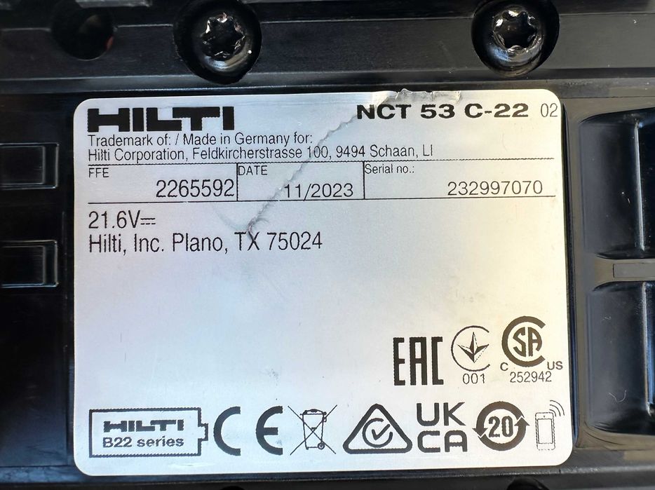 ТОП ЦЕНА! Hilti NCT 53 C-22 Nuron - Акумулаторна ножица за кабели като нова!