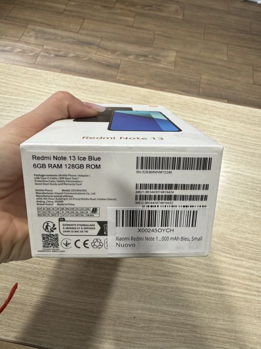 Xiaomi Redmi Note 13, 6GB RAM, 128GB, Black, NOU/Sigilat!