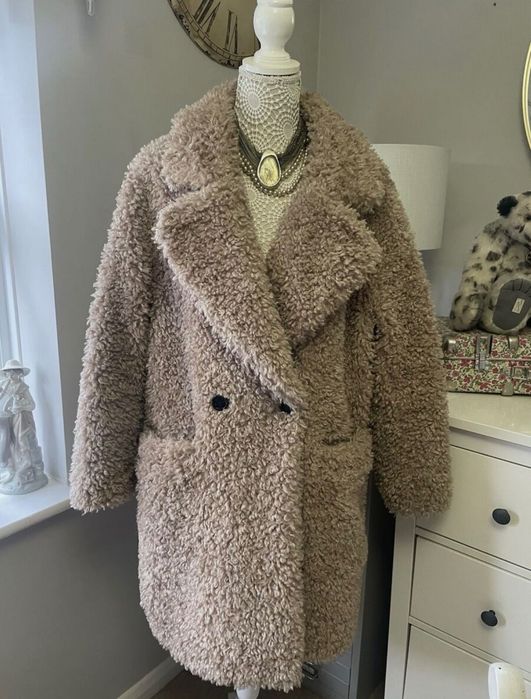 Teddy bear NEXT уникално дамско палто XL