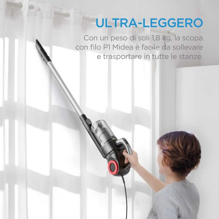 Вертикална Прахосмукачка Midea MCS2045BR, 450W, Лека и Удобна