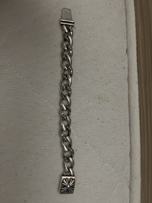 Масивна сребърна гривна 925, Chrome Hearts стил, 65грама