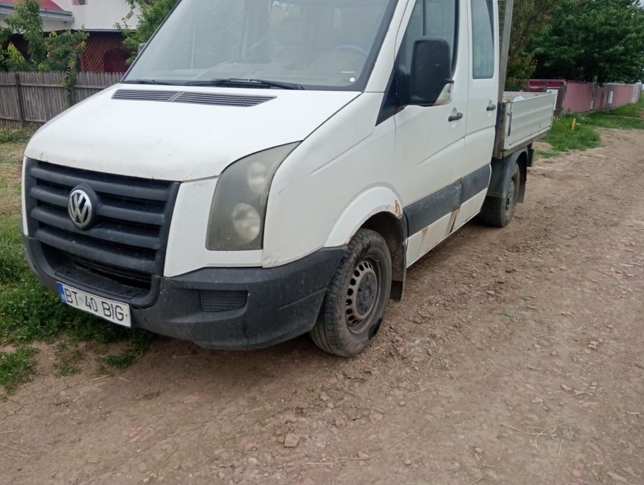 VW Crafter auto utilitara cu bena in spate 2009, 5 locuri, buna funct.