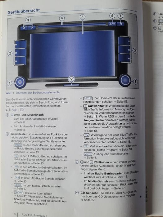 RCD 510 Premium 8 Passat Golf 7 piesa originala Volkswagen