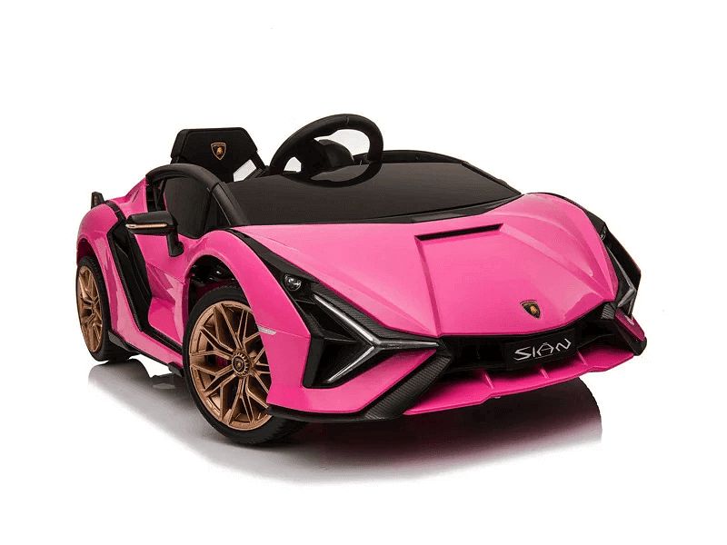Lamborghini sian 12v – детска акумулаторна кола, розова, eva гуми