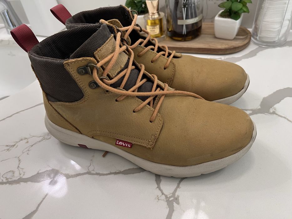 Ghete de piele nabuc Alpine, Ocru, 10