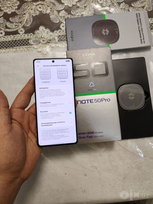 Infinix Note 50 Pro 24/256GB Black Igravoy 2025 karobka Holati Ideal