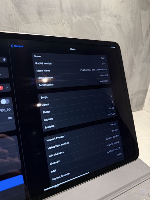 Ipad Pro 12.9" 512 GB Cellular; Wi-Fi + Smart Keyboard Folio