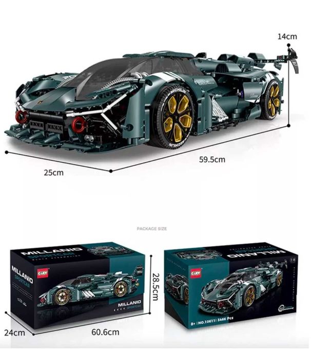 Model tehnic Lamborghini Terzo Millennio, GULY 10611 - 3466 de piese